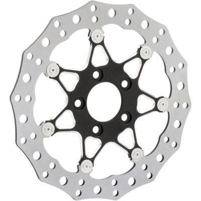 PartzBiz HD 4424495 - Arlen Ness 02-972 11.8 ” ProCross จานเบรกลอยสองชิ้น Harley 06-17 1710-3323 17103323 263795 sportster dyna fat boy bob slim low xl electra road street glide king ดีที่สุดสำหรับสมรรถนะการเบรก galfer