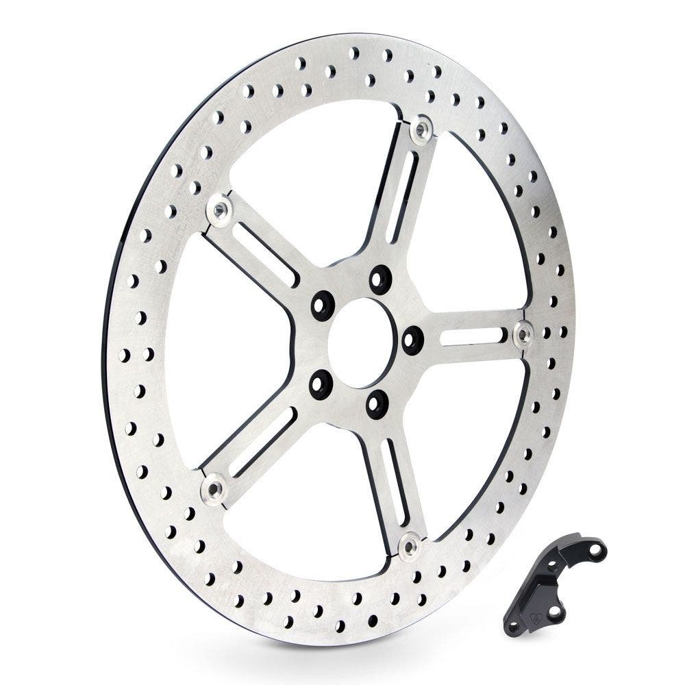 PartzBiz HD 4424496 - Arlen Ness 02-972 เบรค 15 ” โรเตอร์ ดุมล้อซ้าย Harley 5-Bolt 06-17 1710-3323 17103323 263795 sportster dyna fat boy bob slim low xl electra road street glide king best for performance power braking galfer