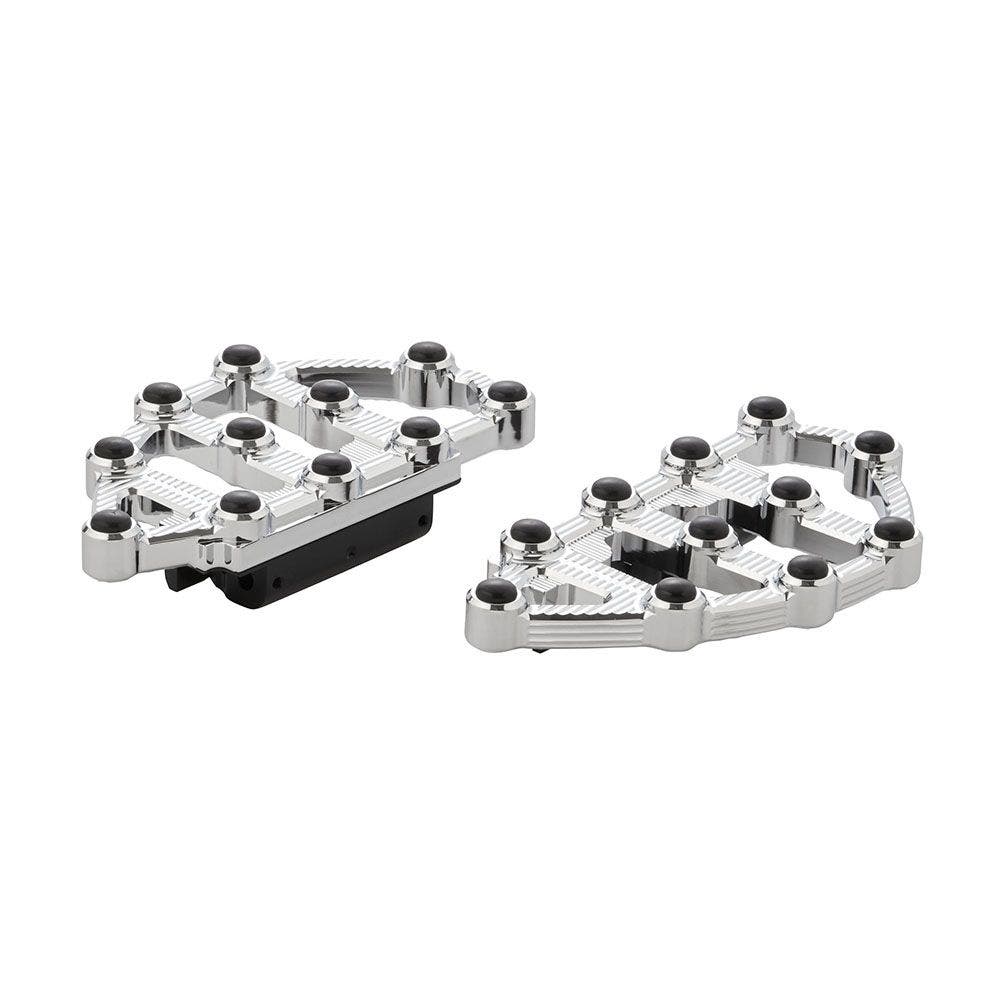 PartzBiz HD 4424464 - Arlen Ness 06-895 Chrome Billet MX บอร์ดผู้โดยสาร Harley Touring Softail 99-Up