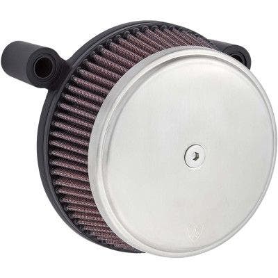 PartzBiz HD 4424250 - Arlen Ness 18-742 Stainless Big Sucker Stage 1 เครื่องฟอกอากาศ Harley XL 88-17 ใหม่ที่ดีที่สุดที่กำหนดเอง touring softail bagger dresser chopper ไส้กรองอากาศอัพเกรดประสิทธิภาพการเปลี่ยน