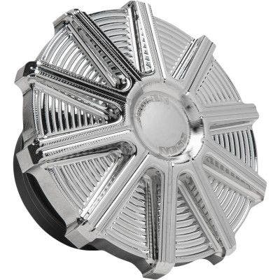 PartzBiz HD 4424007 - Arlen Ness 701-001 10 Gauge Gas Cap Chrome Harley FLH FLS FXD XL 93-20 ดีที่สุดสำหรับ 0703-0847 07030847