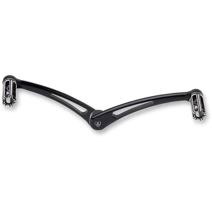 PartzBiz HD 4423807 - คันเกียร์ Arlen Ness Black Standard 10 Gauge Heel Toe Shifter สำหรับ Harley Touring 84-17 | 40-107