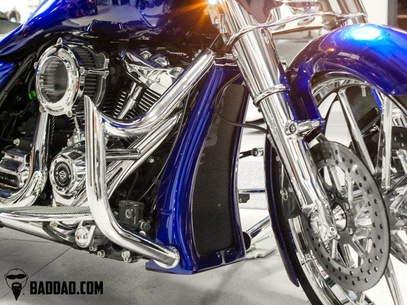 PartzBiz HD 4422972 - สปอยเลอร์คาง Bad Dad Race Series Raw สำหรับล้อ 16 ”-30” Harley Touring 17-Up