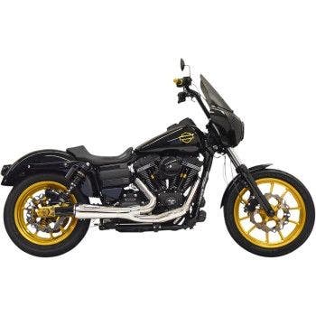 PartzBiz HD 4422731 - Bassani 1D6C Road Rage Ripper 2:1 ระบบท่อไอเสีย Chrome Harley Dyna 91-17