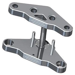 PartzBiz HD 4421222 - 29-79 Chrome Milled Billet 5 องศา Rake Triple Tree 41 มม.หลอด Harley รุ่นประสิทธิภาพที่กำหนดเองอัพเกรดเปลี่ยนที่ดีที่สุดรถจักรยานยนต์จักรยาน chopper bagger electra road street glide softail low slim