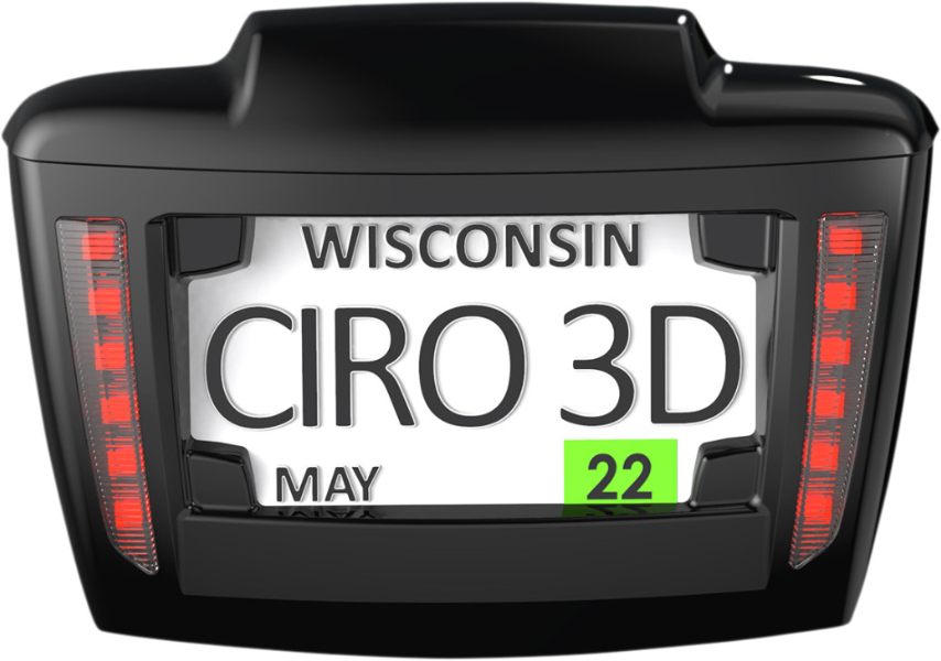 PartzBiz HD 4421128 - Ciro 40082 LED กรอบป้ายทะเบียน Plug-N-Play Harley Tri Glide FLHTCUTG 09-Up
