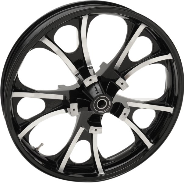 PartzBiz HD 4420870 - Coastal Moto Black Cut Largo Precision Cast 3D 21” แพ็คเกจล้อและยางสำหรับ Harley Trike | 3D-LGO213BCABST
