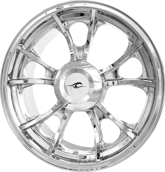 PartzBiz HD 4420856 - Coastal Moto Chrome Largo Precision Cast 3D ด้านหลัง 18” ล้อสำหรับ Harley Trike | 3D-LAR187CH-TRK
