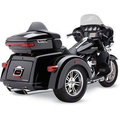PartzBiz HD 4420698 - Cobra 6303 Chrome 909 Twins 4 ” Slip Onท่อไอเสียท่อไอเสียHarley Tri Glide 09-16 1801-0867 630067