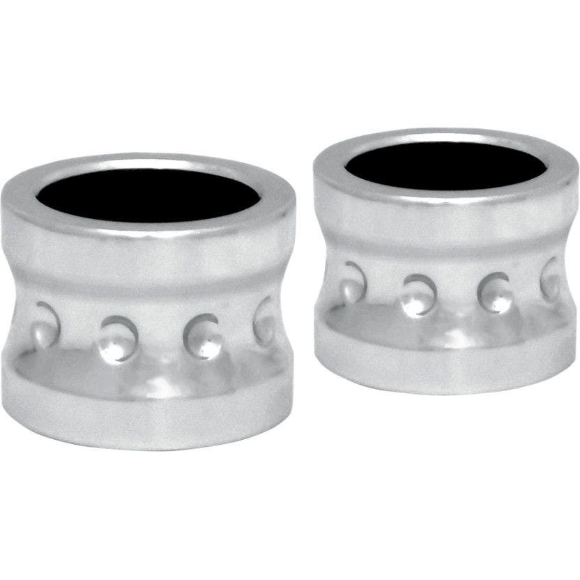 PartzBiz HD 4420296 - Covingtons Customs Chrome Dimpled ตัวยึดเพลาหน้า Harley FLH 08-17 W/O ABS | C0013-ซี
