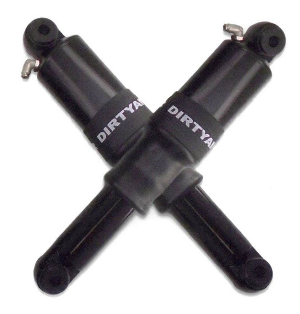 PartzBiz HD 4418703 - Dirty Air อลูมิเนียมด้านหลังสีดำ Air Ride Shocks ระบบกันสะเทือนคู่ Harley V-Rod 01-20
