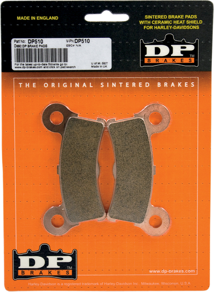 PartzBiz HD 4418421 - DP เบรคด้านหลัง Sintered โลหะผ้าเบรค DP510 Harley Street Glide Trike 09-13