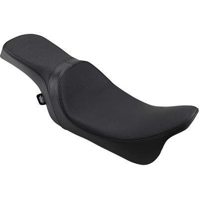 PartzBiz HD 4418404 - Drag 0801-1268 Predator 2-Up Seat Smooth Black Vinyl Harley FLH/T 08-Up 0801-1268 08011268 Harley-Davidson Electra Glide Road Glide Road King Street Glide Tri Glide FLHT FLHR FLTR FLHX