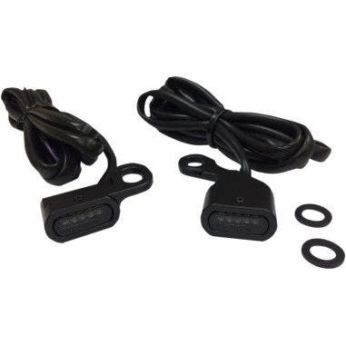 PartzBiz HD 4418345 - ลาก 2040-2131 เลนส์ควันสีดำ LED Marker ไฟ 09-17 Harley FL VROD 2040-2129 20402129