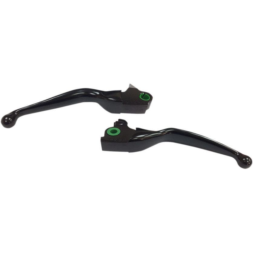PartzBiz HD 4417168 - Drag Specialties 0610-1979 06101979 Matte Black Wide Blade Lever Set 2017-2018 Harley Davidson Tri Glide FLHTCUTG & Freewheeler FLRT Trikes Touring Bagger Dresser H07-0594MB