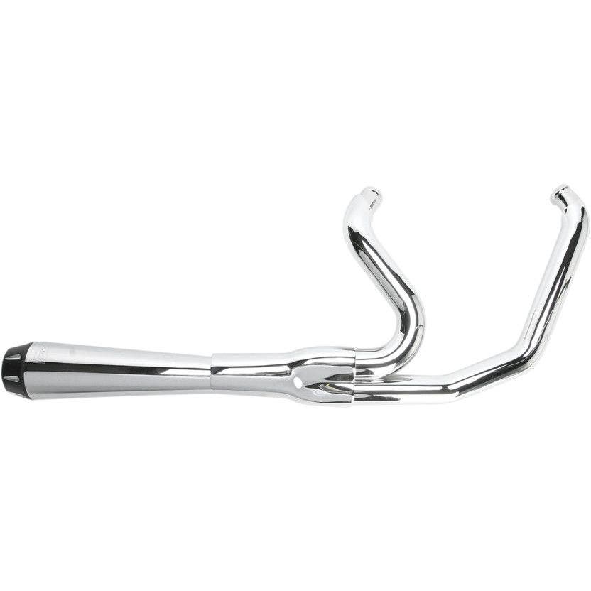 PartzBiz HD 4416395 - Bassani Chrome Road Rage 2 Into 1 ท่อไอเสียสั้น Harley FXR 84-00 พร้อมหมุด | 1FXR2