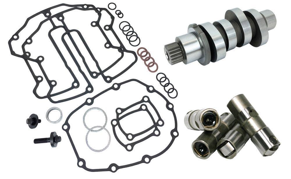PartzBiz HD 4415876 - Feuling 1440 Race Series 405 Grind Camshaft Cam Kit 17-19 0925-1175 09251175 Harley Milwaukee M8 Harley Davidson Milwaukee M8 M-eight Custom Chopper Bike รถจักรยานยนต์ประสิทธิภาพทดแทนแรงม้า HP อัพเกรดเครื่องยนต์มอเตอร์แพ็คเกจ