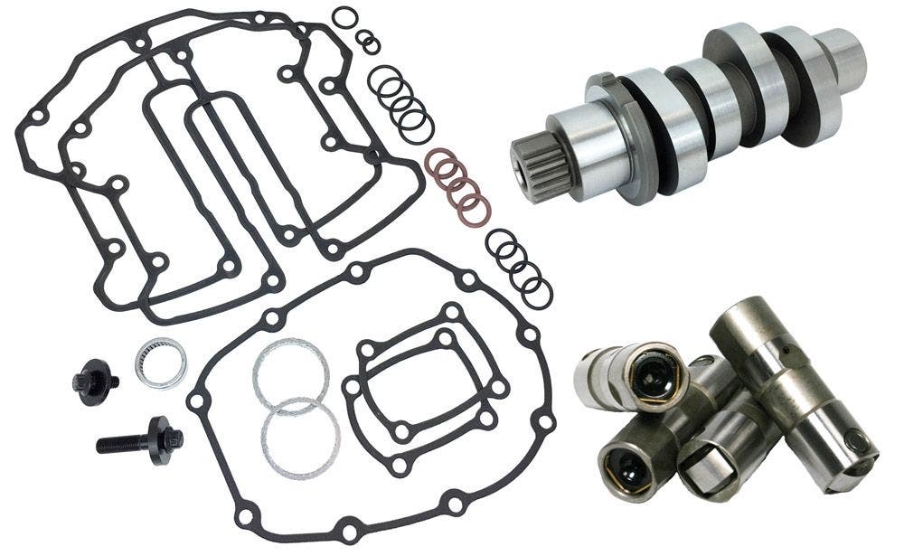 PartzBiz HD 4415877 - Feuling 1443 Race Series 465 Grind Camshaft Cam Kit 17-19 Harley Milwaukee M8 0925-1176 09251176 Harley Davidson Milwaukee M8 M-eight Custom Chopper Bike รถจักรยานยนต์ประสิทธิภาพทดแทนแรงม้า HP อัพเกรดเครื่องยนต์มอเตอร์แพ็คเกจ