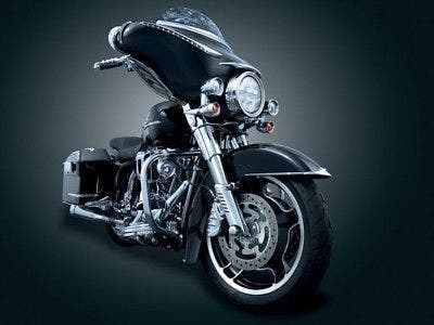 PartzBiz HD 4412546 - ฝาครอบคาลิปเปอร์ Kuryakyn Chrome สำหรับ Harley Touring และ V-Rod พร้อมคาลิปเปอร์ Brembo