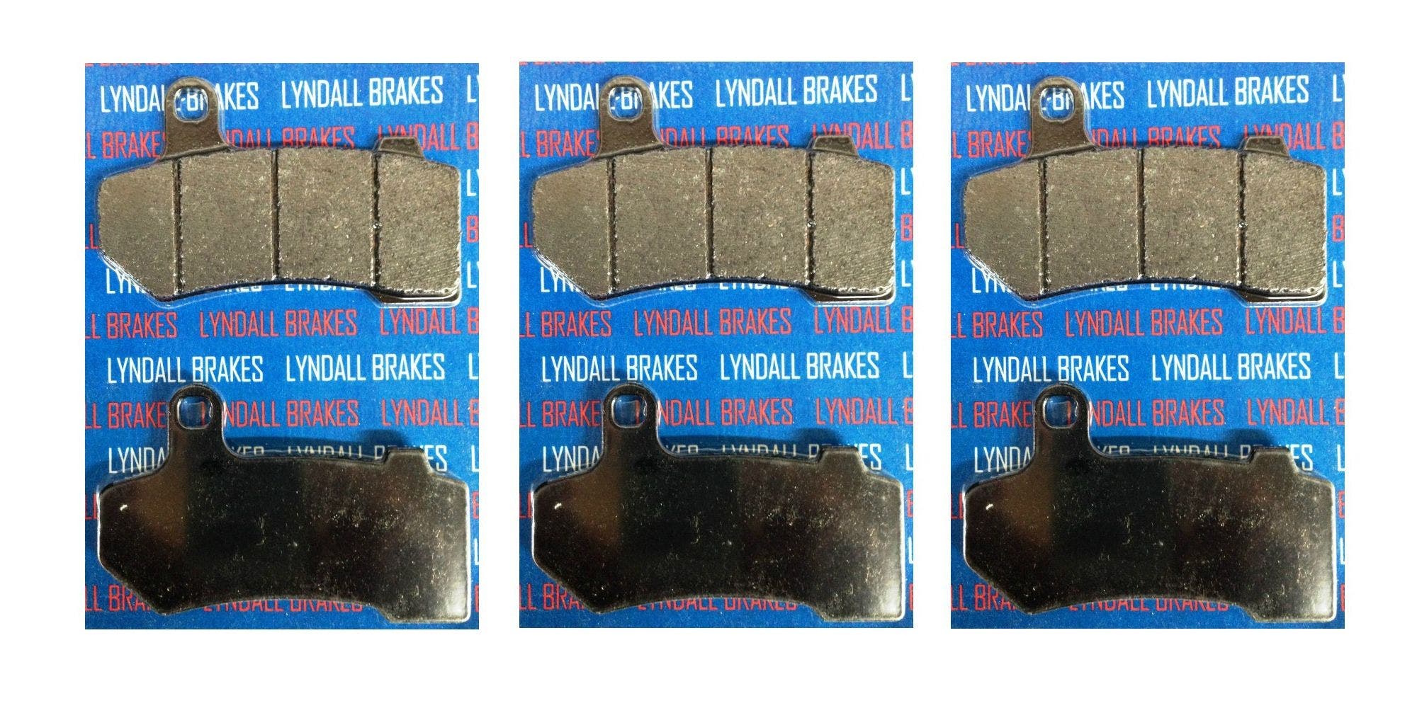 PartzBiz HD 4410350 - ผ้าเบรกหน้า Lyndall Racing Xtreme Low Dust Series Harley Touring & V-Rod | 7254X เปลี่ยน OEM 41852-08; 41852-08A; 41852-08B