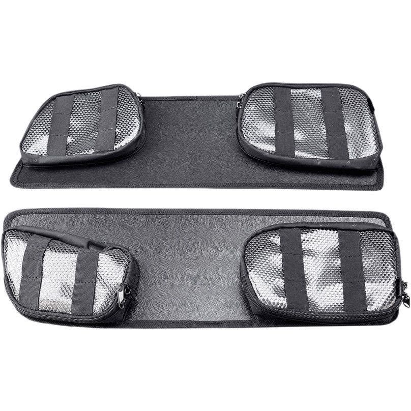 PartzBiz HD 4404012 - Saddlemen 3501-1418 สีดำ Saddlebag ฝาปิดสำหรับ Harley Touring Models street electra road king glide ช่อง 35011418