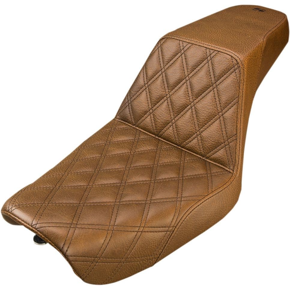 PartzBiz HD 4403976 - Saddlemen 804-04-172BR สีน้ำตาล Step Up LS Seat 04-05 Harley Dyna FXD 0803-0571 08030571