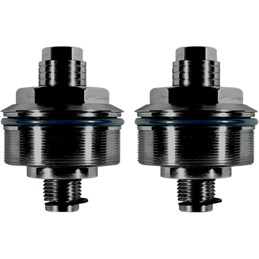 PartzBiz HD 4403083 - Speed Merchant SM ตัวปรับพรีโหลดสีดำ 49มม. ฝาครอบโช้ค Harley FXD FXDWG & V-Rod | SM49A-1