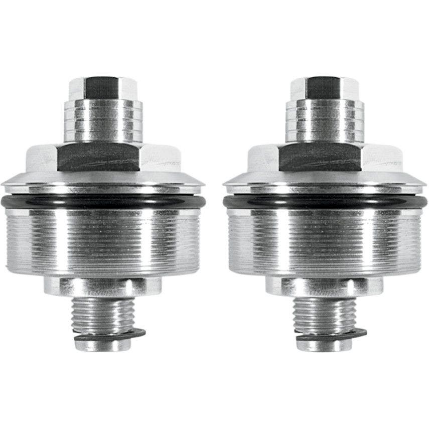 PartzBiz HD 4403054 - Speed Merchant SM ตัวปรับพรีโหลดเครื่องจักร 49 มม. ฝาครอบโช้ค Harley FXD FXD V-Rod | SM49A-2