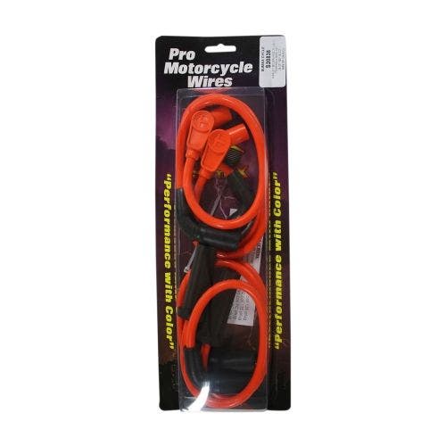 PartzBiz HD 4402699 - สายหัวเทียน Sumax Taylor 20838 Spiro-Pro สีส้ม 8 มม. 17-18 Harley Touring | 20838
