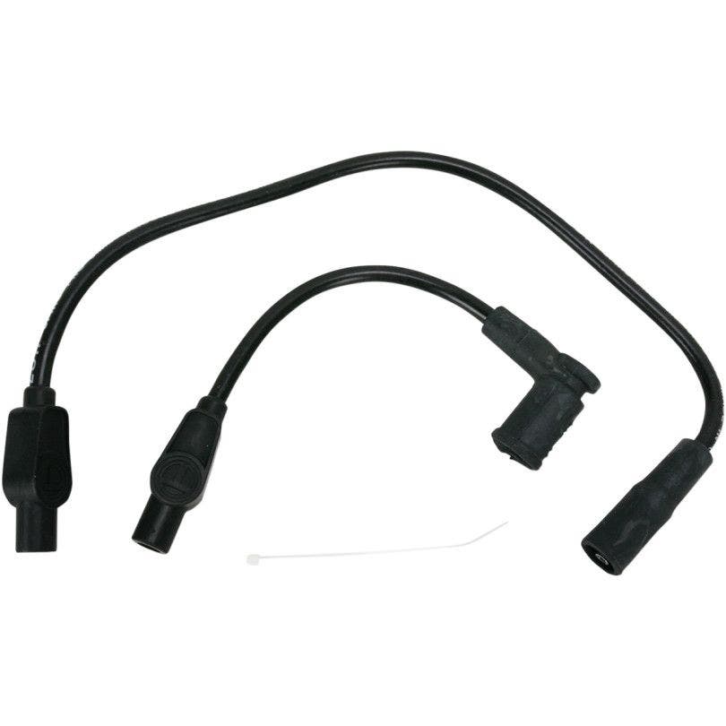 PartzBiz HD 4402587 - Sumax Taylor 8mm Spiro-Pro สายหัวเทียนสีดำ Harley 99-08 FLH Carb | 20033