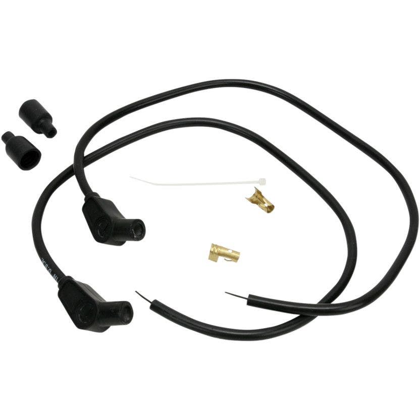 PartzBiz HD 4402589 - Sumax Taylor 8mm 24 ” L 135 องศา Spiro-Pro Black Spark Plug Wires Harley Custom | 76083