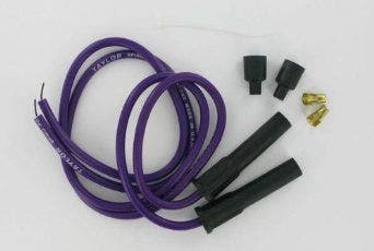 PartzBiz HD 4402569 - Sumax Taylor 8mm 24 ” L 90 องศา Spiro-Pro สายหัวเทียนสีม่วง Harley Custom | 76381