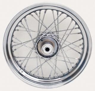 PartzBiz HD 4401799 - Ultima 36-605 Chrome 40 Spoke 16 x 3.5 ล้อหลังดิสก์เดี่ยว Harley FLH 72-84 SOFTAIL Touring chopper classic old school wire custom bagger replacement best for Performance Motorcycle