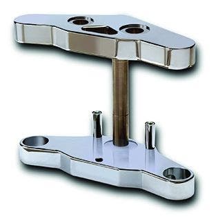PartzBiz HD 4401593 - Ultima Smooth Blind Chrome Billet Triple Trees Harley Softail FXST 41 มม.5 องศา 29-87 ประสิทธิภาพที่กำหนดเองอัพเกรดเปลี่ยนที่ดีที่สุดรถจักรยานยนต์จักรยาน Chopper Bagger Electra Road Street Glide