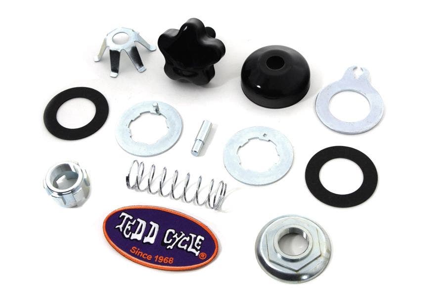 PartzBiz HD 4401288 - Todd's Cycle V-Twin 24-1461 ชุดแดมเปอร์โช้คสีดำ Harley FL G Panhead Shovelhead 49-73 ตัวถังรถบังลมบังลม davidson electra road street glide king